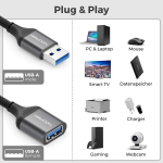 Deleycon Usb 3.0 pikenduskaabel 2m, 5gbps, isane-emane