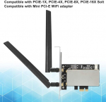 Traadita v&otilde;rguadapteri kaart, pci-e kuni pci-e ac traadita v&otilde;rgu wifi adapteri kaart ulatusliku toega, bluetooth muundurile
