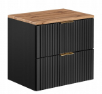 Vannitoakapp t&ouml;&ouml;lauaga, seinale paigaldatav, must ADEL 60 x 46 x 57 cm