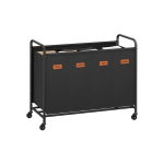 Pesukorv, SONGMICS RLS210B01, 79 x 40 x 91 cm, Must, Pesukorv, SONGMICS RLS210B01, 79 x 40 x 91 cm, Must