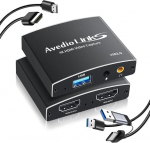 Avedio links videosalvestuskaart, usb 3.0 videom&auml;ngude salvestamine, 4k@60hz usb c/a hdmi videosalvestuskaart loop-out'iga, 1080p 60fps voogedastuseks, &uuml;hildub ps5/switch/obs/pc/camera'ga