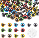 Ph pandahall 70 tk heegeldatud silmad 12 mm turvasilmad 7 v&auml;rvi kassisilmad k&auml;sit&ouml;&ouml; silmad vaigust amigurumi silmad seibidega nukkudele pehmete m&auml;nguasjadele heegeldatud m&auml;ngukaru valmistamiseks
