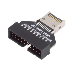 Chenyang Usb 3.2 Type E esipaneeli pistik (male) Usb 3.0 19-pin pistikupessa (female) 10gbps emaplaadi pikendusadapter Hub kiibistikuga