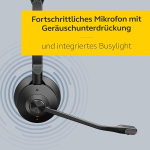 Jabra Engage 75 Se juhtmevabad stereo peakomplektid professionaalseteks k&otilde;nedeks, Dect, 150 m ulatus, Usb-c kuni Usb-a koos t&auml;iustatud m&uuml;rasummutava mikrofoniga, alusega, kaabel - must