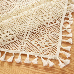 Fmiyjun ristk&uuml;likukujulised heegeldatud linikud, laudlinad, beež, vintage, k&auml;sit&ouml;&ouml;na valminud puuvillased pitsilised laudlinad pulmadeks, pidudeks, koju, s&uuml;nnip&auml;evaks, k&ouml;&ouml;gi kaunistuseks