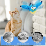 Mplehda kassi m&auml;nguasi Flutter Bird, elektriline kassi m&auml;nguasi lind, interaktiivne kassi m&auml;nguasi, t&otilde;eline tiibade lehvitamine ja s&auml;utsumine, linnukujuline pl&uuml;&uuml;sist kassi m&auml;nguasi kassidele