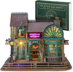 Funpola led 3d pusle t&auml;iskasvanutele Magic Book Store, 3d puidust pusle ehitusmudeli komplekt (magic Bookshop)