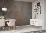 Rasch Fototapeet 364231, fliis, metallilook pruuni roostefektiga, 3,00 m x 4,24 m (p x L)