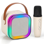 Kiddyz K12 Karaoke komplekt Bluetooth juhtmevaba 6W k&otilde;lar ja 1x mikrofon RGB valgusega roosa