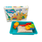 Kineetiline liiv liivakastiga Genio Kids Big Construction, 1 kg