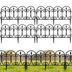 4x plastikust aia tara must piir palisade muru serva 240cm