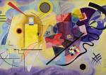 Ravensburger 14848 1000 t&uuml;kiline kunstikollektsioon Jaune-rouge-bleu Vassily Kandinsky pusle t&auml;iskasvanutele, kollane, punane, sinine