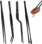 4-osaline toiduvalmistamispintsettide komplekt, roostevaba teras, 30 cm, k&ouml;&ouml;gi pintsetid, grilltangid, roostevabast terasest professionaalsed toiduvalmistamispintsetid, k&ouml;&ouml;gitarbed toiduvalmistamiseks, grillimiseks, magustoitude kaunistamiseks