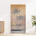 putukaukse kardin, palmipuu print, 100x220 cm, bambus CFE7765524