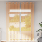 Voile kardinad r&otilde;ngastihendiga 2 tk Oranž 140x260 cm CFE2517378