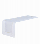 Laudlina jooksja 40x140 valge kuld, kaunistatud kuldniidiga