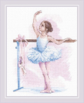 Riolis ristpistes komplekt "ballett", loendatud muster, 24 x 30 cm
