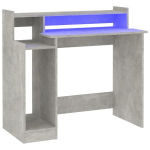 kirjutuslaud，arvutilaud LED-tuledega, betoonhall, 97x45x90 cm, tehispuit CFE1945851