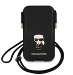 Karl Lagerfeld Kott KLHCP12MOPHKMK 6,1 Musta v&auml;rv/ musta &uuml;mbris Saffiano Ikonik Karl's