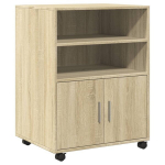 ratastel kapp, Sonoma tamm, 60x48x81 cm, tehispuit CFE574296