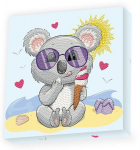 Teemantmosaiik Koala cream, 22x22 cm
