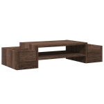 Monitori hoidja hoiuruumiga monitorialus, pruun tamm, 70x27x15 cm, tehispuit CFE765084