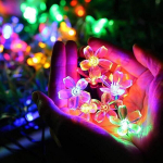 P&auml;ikesepaneeliga v&auml;rviliste lillede vanik, 50 LED, 7 m