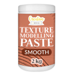Creative Deco sileda struktuurpasta 2 kg, tellispunane modelleerimismass kunstiprojektideks, akr&uuml;&uuml;lv&auml;rvimiseks | Lihtne kasutada 3D-efektideks | &Otilde;rn struktuur