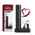 Elektriline korgitser veinipudeliavaja komplekt LIVMAN KB1-602201