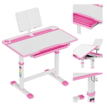 Ergonomisks bērnu rakstāmgalds Mark Adler Study 3.0 Pink, regulējams augstums un virsma