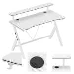 Huzaro Hero 1.9 white игровой стол 120 см &ndash; белый, с полкой для монитора