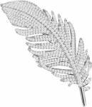 Unikaalse disainiga pross ,Feather