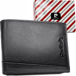 Meeste rahakott naturaalsest nahast Pierre Cardin, must