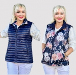 Kahepoolne naiste vest Carlota, sinine