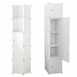 Modulaarne garderoobikapp 5 riiulit raamaturiiuliga samba garderoobikapp