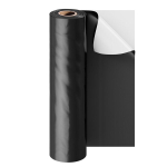 6 mil plastkile rull, 3.05 x 30.48 m must-valge