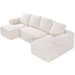 Modulaarne U-kujuline pilve diivan beige