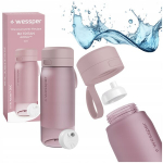 Wessper komplekt tritan pudel 0.5L roosa + pudelifiltri padrun