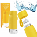 Wessper komplekt klaaspudel 0,5L kollane + pudelifiltri padrun