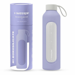 Klaasist veepudel motiveeriv veepudel 1000ml 1l Wessper B1 + &uuml;mbris