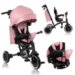 Kolmerattaline jalgratas lastele Lionelo Tris Plus, Pink Rose