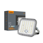 P&auml;ikeseenergial t&ouml;&ouml;tav sensoriga LED prožektor 16Wh, 1400Lm 5000K, Videx