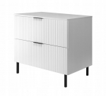 Vannitoakapp seisva lauaga, valge FLOW 80 cm