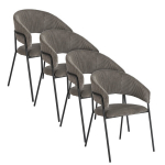 4x polsterdatud toolid TINKA hallid