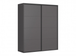 Riidekapp Black Red White Flex, 240x200x66 cm, hall