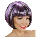 Mustjas violetne parukas triipudega