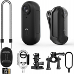 Videokaamera 4K mini-kehakaamera, 128 GB, 360&deg; p&ouml;&ouml;rlev klamber, magnetiline kaelarihm, must