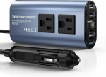 300W autoinverter, 12V kuni 110V, USB kiirlaadimine, 4 USB-d, kahekordne vahelduvvool, QC3.0