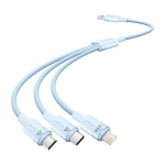 USB 2.0 A-Kaabel 3-in-1 3A Telefonide jaoks 1,5 m Kiire laadimise funktsiooniga