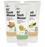 Remineraliseeriv fluoriidivaba hambapasta GC Mousse vanilje, meloni ja tutti maitsega, 35 ml, 3 tk.